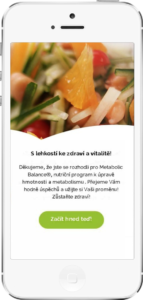 Mobilní aplikace metabolic balance - jídelníče a seznam potravin stále v kapse
